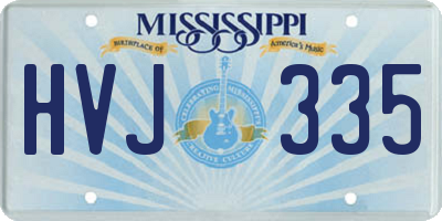 MS license plate HVJ335