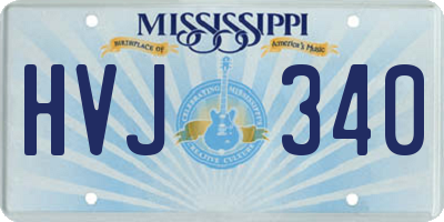 MS license plate HVJ340