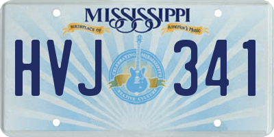 MS license plate HVJ341