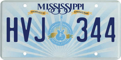 MS license plate HVJ344