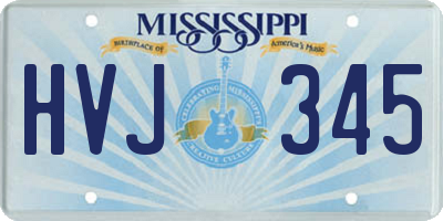 MS license plate HVJ345