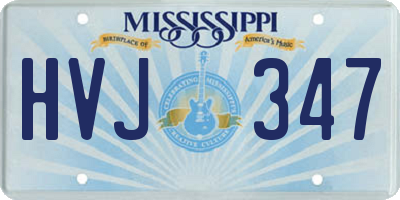 MS license plate HVJ347