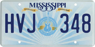 MS license plate HVJ348