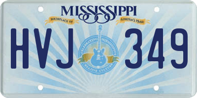 MS license plate HVJ349