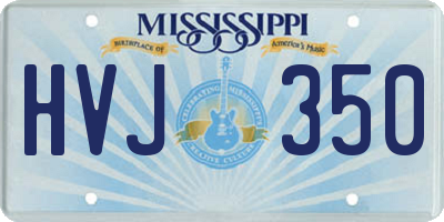 MS license plate HVJ350