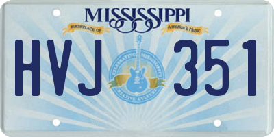 MS license plate HVJ351