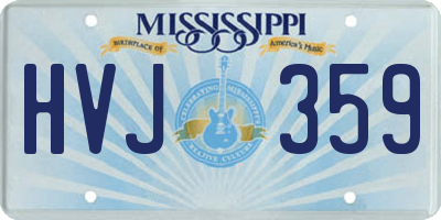 MS license plate HVJ359