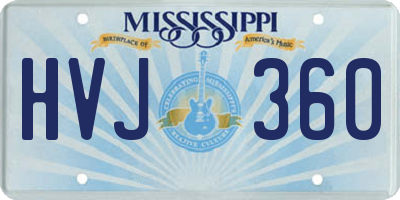 MS license plate HVJ360