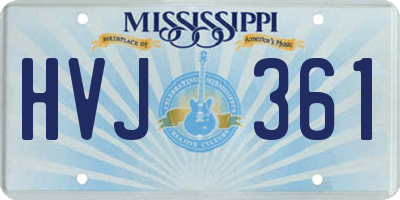 MS license plate HVJ361