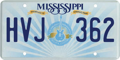 MS license plate HVJ362