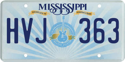 MS license plate HVJ363