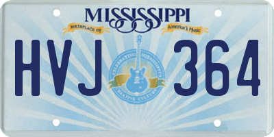 MS license plate HVJ364