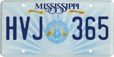MS license plate HVJ365