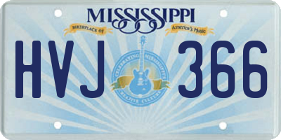 MS license plate HVJ366