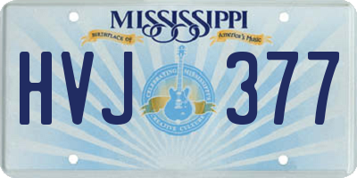 MS license plate HVJ377