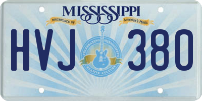 MS license plate HVJ380