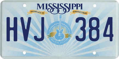 MS license plate HVJ384