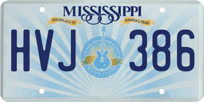 MS license plate HVJ386