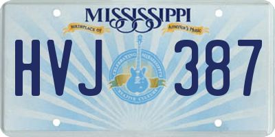 MS license plate HVJ387