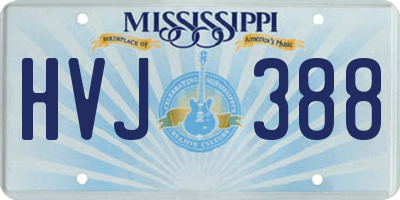 MS license plate HVJ388