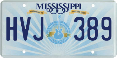 MS license plate HVJ389
