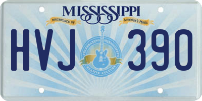 MS license plate HVJ390