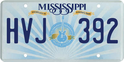 MS license plate HVJ392