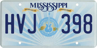 MS license plate HVJ398
