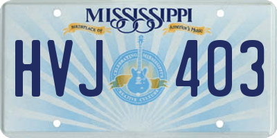 MS license plate HVJ403