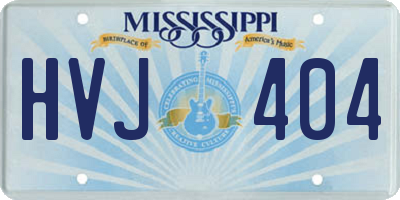 MS license plate HVJ404