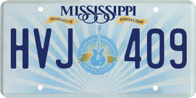 MS license plate HVJ409