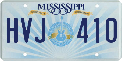 MS license plate HVJ410