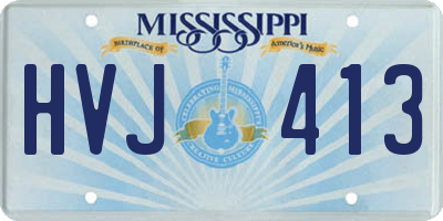 MS license plate HVJ413