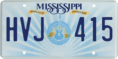 MS license plate HVJ415