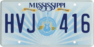 MS license plate HVJ416