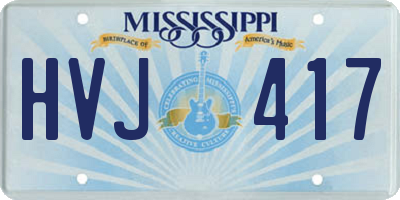 MS license plate HVJ417