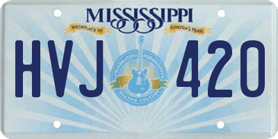 MS license plate HVJ420