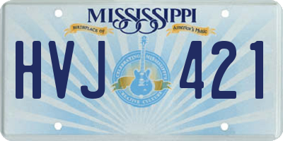 MS license plate HVJ421