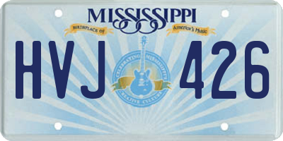 MS license plate HVJ426