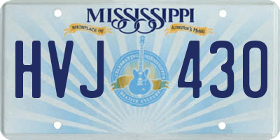 MS license plate HVJ430