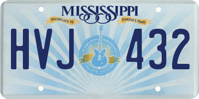 MS license plate HVJ432