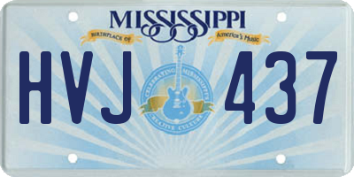 MS license plate HVJ437