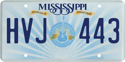 MS license plate HVJ443