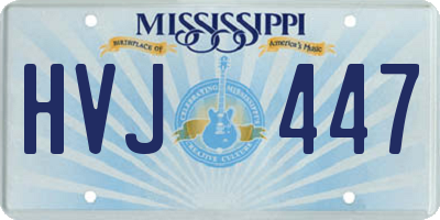 MS license plate HVJ447