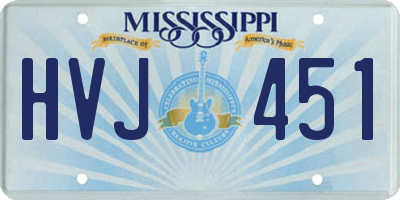 MS license plate HVJ451