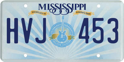 MS license plate HVJ453