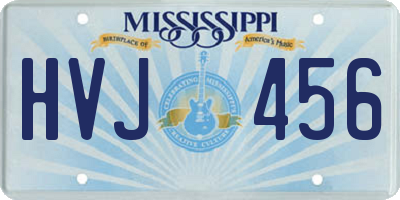 MS license plate HVJ456