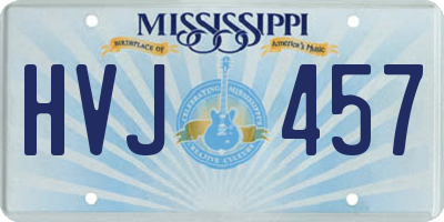 MS license plate HVJ457