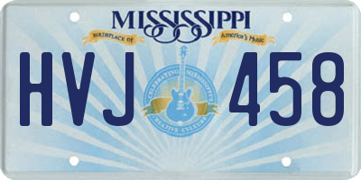 MS license plate HVJ458