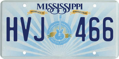 MS license plate HVJ466